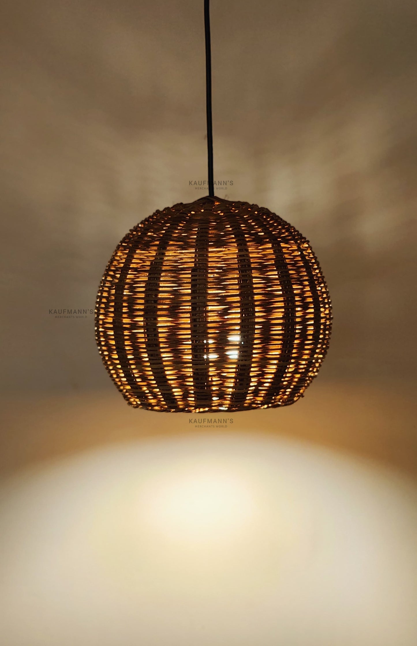 Bamboo Woven Lampshades with Bulb Holder Set