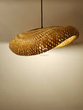 Bamboo Hanging Lampshades with Bulb Holder Set