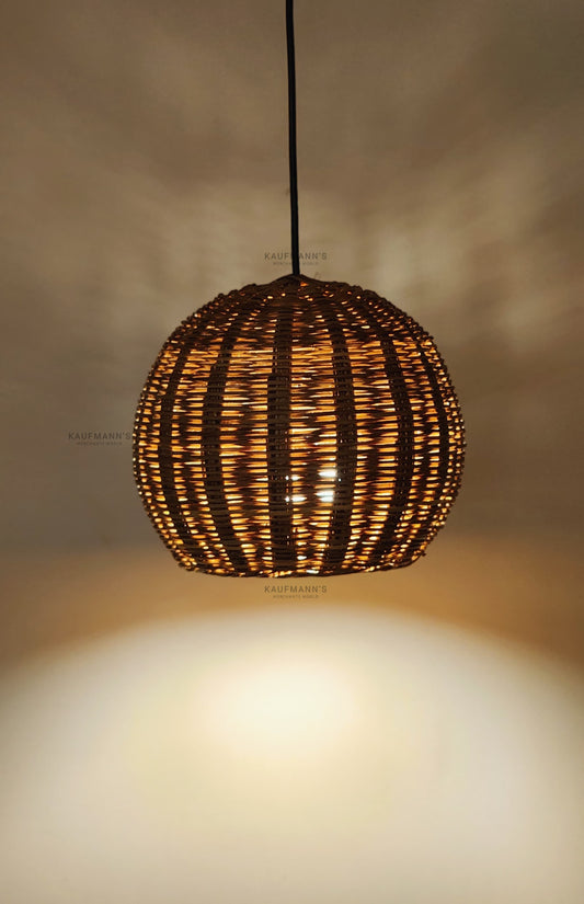 Bamboo Woven Lampshades with Bulb Holder Set