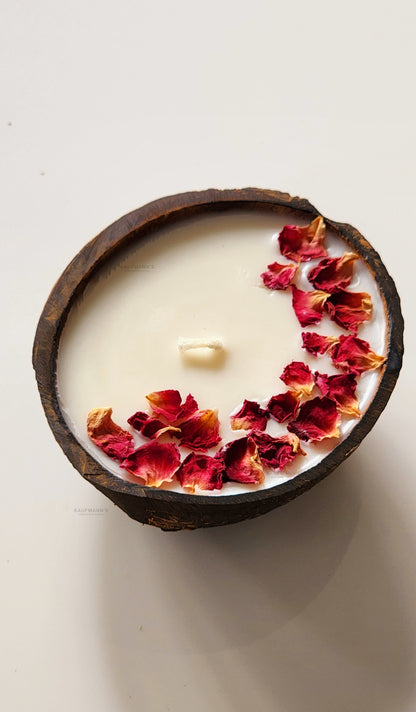 Coconut Shell-Scented Candles - 3 Aromas