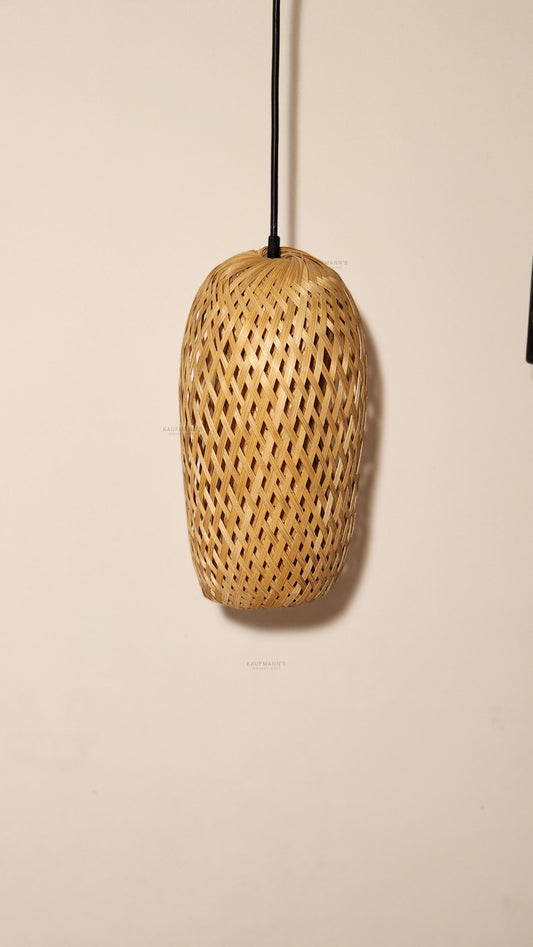 Pineapple Bamboo Lampshades with Bulb Holder Set